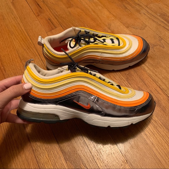 Nike | Shoes | 207 Nike Air Max 97 Zen Flint Grayorange Blazeyellow Size 0  | Poshmark